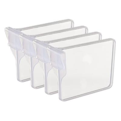 4 Stück Einziehbare Kühlschrankteiler-Clips Ausziehbarer Kühlschrank-Trennwand-Organizer L