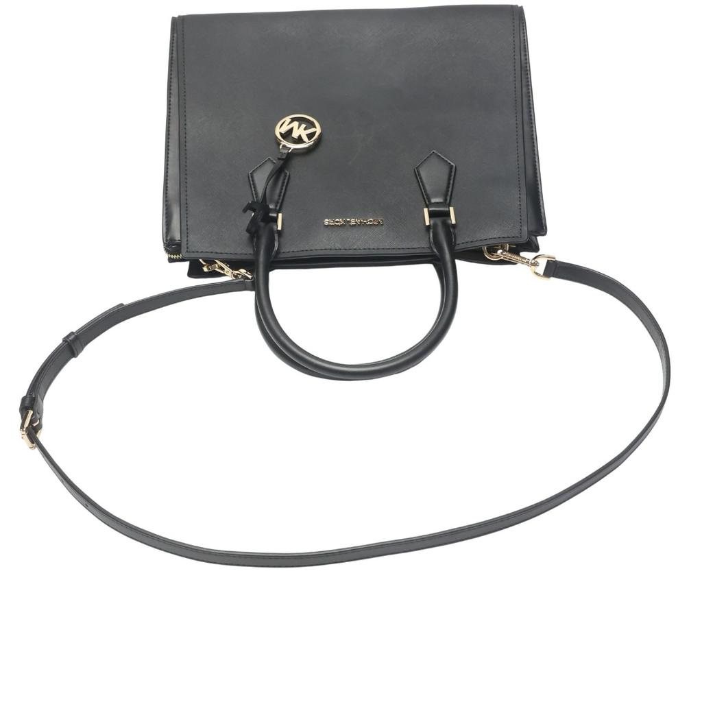 Michael Kors Sheila Satchel Tote Bag Leather Black Women 35T0GWXS3L Used