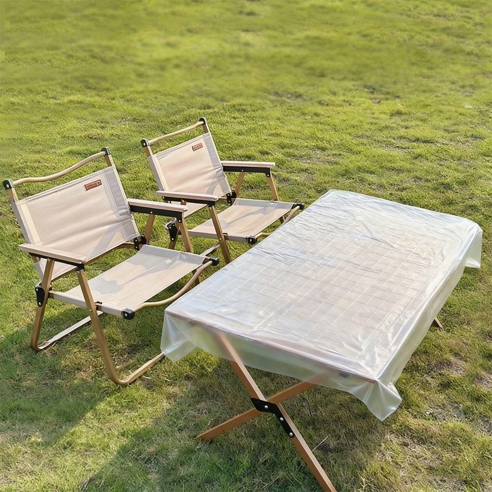 10Pcs/set Elastic Edged Disposable Tablecloth Plastic Waterproof Table Protector  Picnic Outing