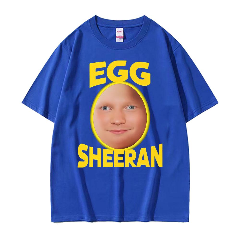 Lustiges Ed Sheeran Ei Fan Muster T-Shirt 2025 Sommer Herren Damen Gothic Super Humorvolles Baumwoll-T-Shirt Street Wear
