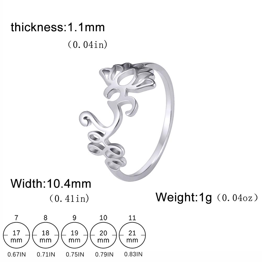 LIKGREAT Chakra OM Ring for Women Men Stainless Steel Gold Color AUM Yoga Meditation Spiritual Religious Amulet Jewelry Gifts