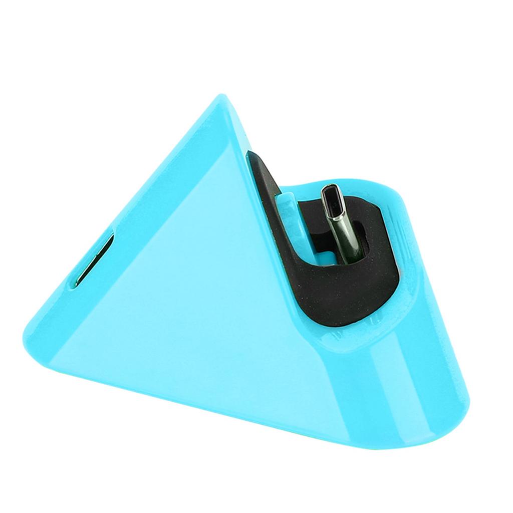 Portable Triangular Type C Charging Base Metal Bottom Charger for Switch Lite Host(Blue Green )
