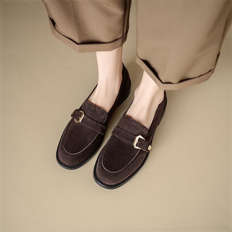 Fashion 2024 Spring Women Shoes Round Toe Chunky Heel Women Pumps Shoes for Women Deep Mouth Loafers Low Heels Ladies Shoes Zaptos Mujer