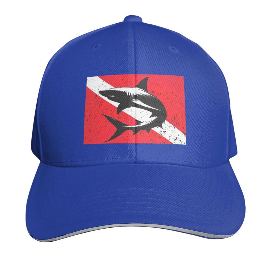 Scuba Diving Dive Flag And Shark Cap Fashion Casual Baseball Caps Adjustable Hat Hip Hop Summer Unisex Baseball Hats