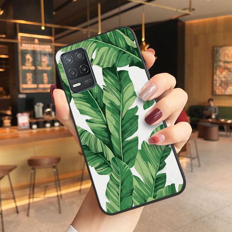 Funda Green Plant Leaves Shell Phone Cover For Oppo Realme 8Pro 6PRO 6i 7pro 9i 9pro C11 C21Y C21 C25Y C25S C3 Q3S XT Case Coque