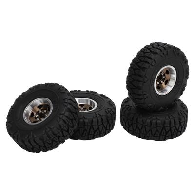 4pcs Remote Control Car Wheel Tires Set 1.0 RC Wheel Tires Wheel Rims for 118 124 RC Climbing Car