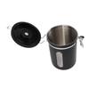 Coffee Canister 1800ml 304 Stainless Steel Window Design One Way Vent with Spoon Airtight Coffee Container for Coffee