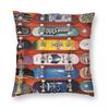 Skateboards Pillowcase Polyester Linen Velvet Printed Zip Decor Throw Pillow Case Car Cushion Cover Wholesale x
