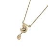 Titanium Steel Full Diamond Necklace, Size 5, Tassel & Water Drop Design for Women - Light Luxury Style