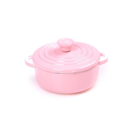 Dollhouse Miniature Stewpot Mini Soup Pot Boiler Accessories Play Kitchen Toy