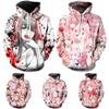 V Anime Darling The Franxx Kabát Zero Two Unisex Mikina s Kapucí Bunda