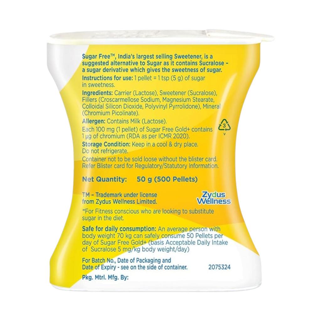 Sugar Free Gold Low-Calorie Sweetener Pellets 500 Count | Healthy Sugar Alternative for Beverages & Desserts