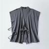 Men's Spring and Summer Cotton Linen Tank Tops Sleeveless Tang Suit Tops Cardigan Solid Vintage Hanfu Vest Male