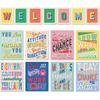 Set of 8 Growth Mindset Posters & WELCOME Letters for Teachers & Students - Bedroom, Office & Classroom Decor To Pire Young Minds - Laminated Growth