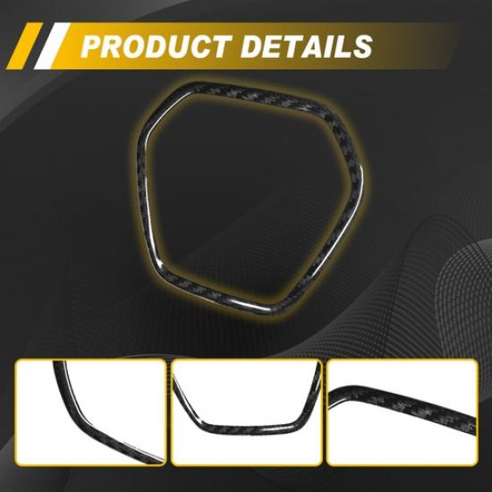 Fit -2025 Corvette C8 Steering Wheel Cover Trim Bezel Assy Carbon Fiber ABS
