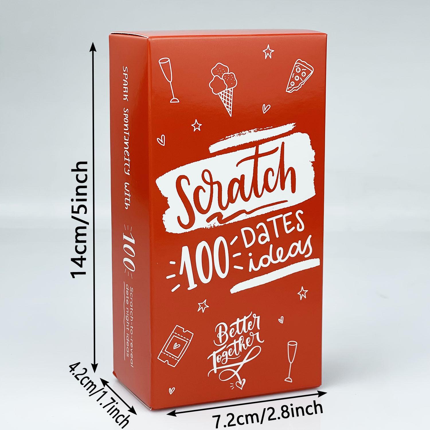 100 Date Ideas: Couples Scratch-Off Challenge & Q&A Intimate Game