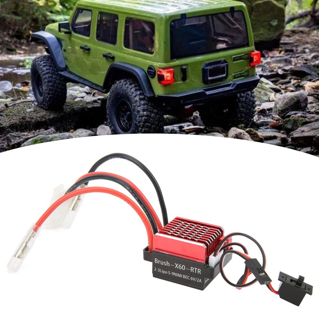 RC 60A Brushed ESC 6V 2A Electric Speed Controller for Traxxas for HSP for Redcat 1/10 RC Cars