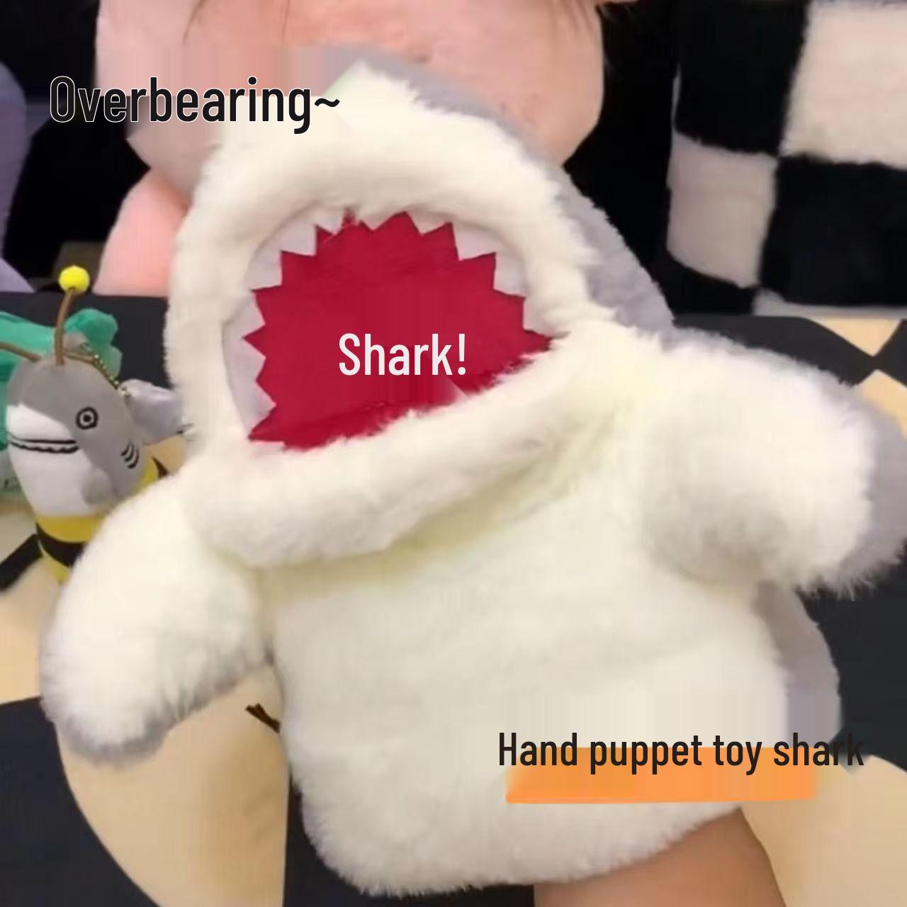 

Interactive Hungry Baby Shark Plush Hand Puppet - Open Mouth Doll Figurine 20cm