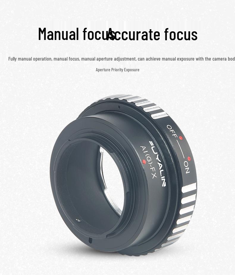 AIG-FX Lens Adapter: Compatible with Nikon G/D-mount Lenses for Fujifilm X-series Cameras.