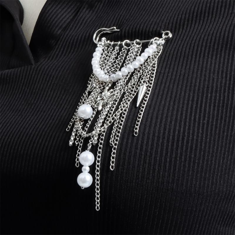 Elegant Fringe Brooch For Women Lightweight 18g Alloy Pin For Clothing Decoration And Waist Cinching Accessory