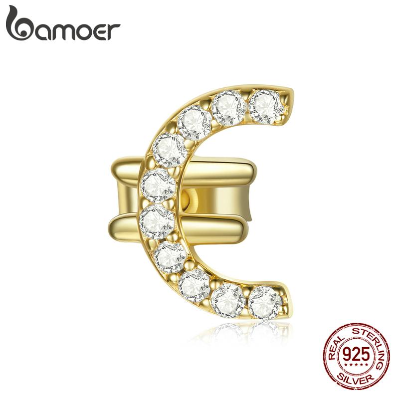 

Женские серьги-гвоздики BAMOER, 1 шт., стерлинговое серебро 925 пробы, четыре стиля, прозрачные серьги-гвоздики с символами CZ D