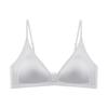Vintage plaid women's French triangle cup underwear women's seamless big breasts show small breasts pure desire sexy top bra cover