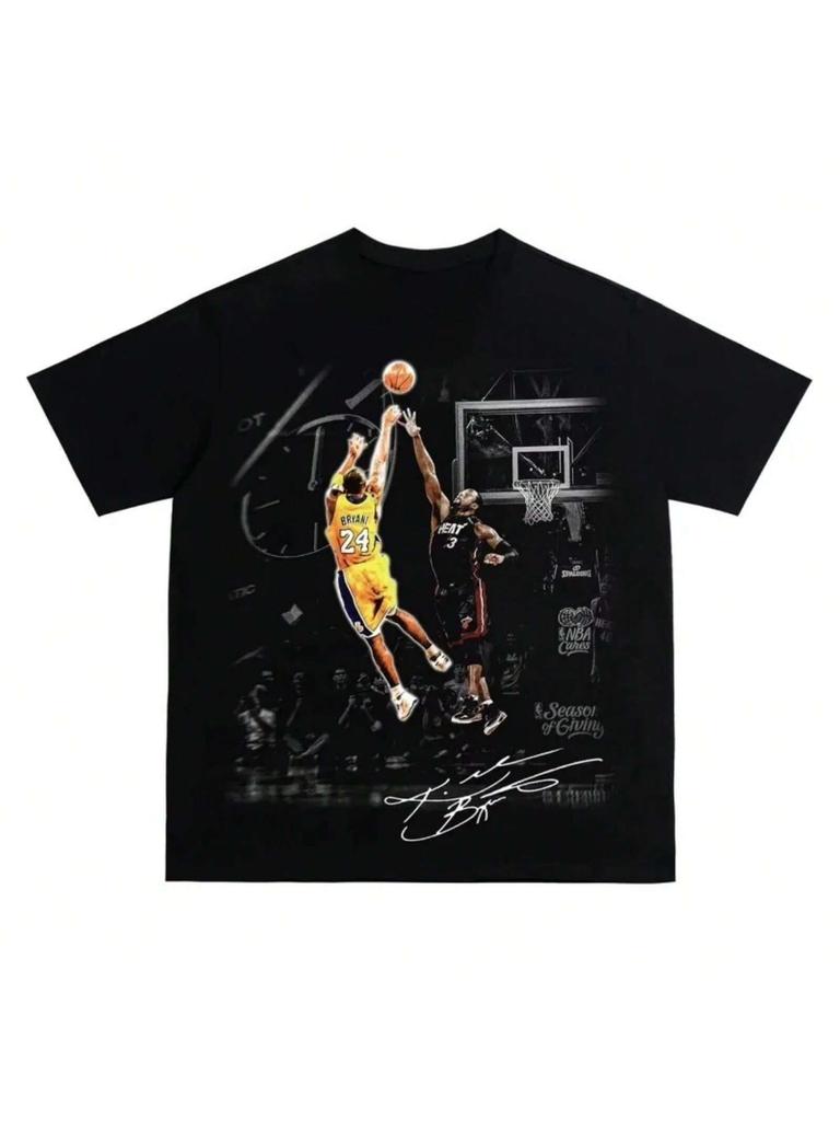 Michael-The Shot Sporty Vintage T-Shirt, Women's Short-Sleeved Top, Women's Summer Fashion Comfortable Top Garment T-Shirt