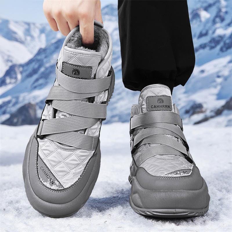 2026 Men's Fashion Outdoor Vacation Casual Shoes Warm Snow Boots Plush Warm Comfortable Anti Slip Thick Sole Cotton Shoes