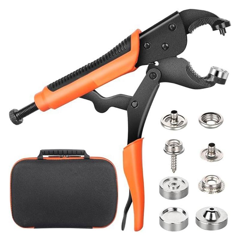 Snap Fastener Tool Set Snap Fastener Pliers Adjustable Snap Setter Snap Install Tool Pliers for Replacing Tarps