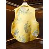 Antique high-end vest women's Chinese top women's vest atmospheric new yellow outer wear