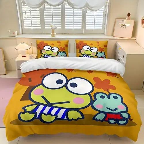Frog Duvet Cover Duvet Cover With Frog Pattern Suitable For Children Boys Girls And Adults Warm Soft And Comfortable Breathable