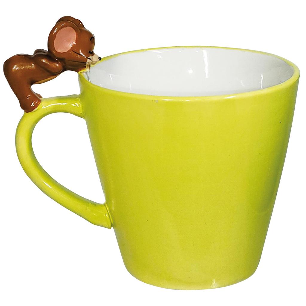 Tom and Jerry" Lemonade Mug with Jerry Figure, Approx. 300ml, Tom and Jerry Merchandise, Tableware, san4323