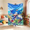 Sonic Throw Blanket Cartoon Flannel Blanket Soft and Warm for Living Room Bedroom Car Camping Throw Blanket Full Size best gifts