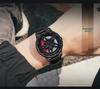 Sanda Cool Wheel Men's Skeleton Dial Leather Strap Waterproof Quartz Watch