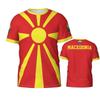 Macedonia Flag T-shirt Sports Soccer Jerseys Macedonian Badge 3D Printed Tees Gift for Football Fans Clothes