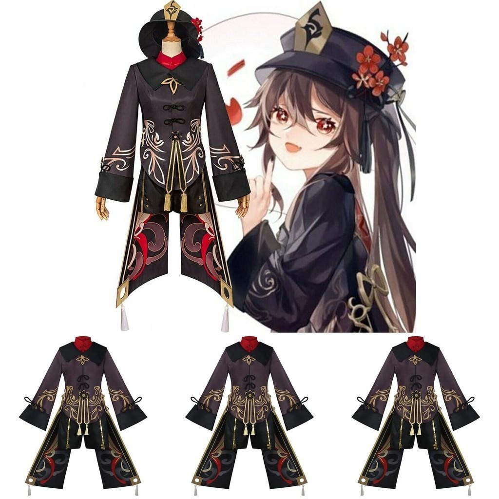 Stylish Genshin Impact Hutao Cosplay Costume Uniform Chinese Style Cutecostume For Halloween Party