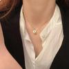French Retro White Mother-of-Pearl Rose Necklace for Women - High-End Summer Luxury Design Clavicle Accessory