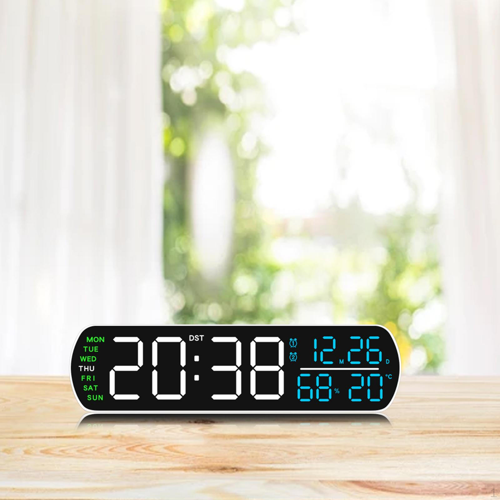 

Цифровой будильник Настольные часы Многофункциональные Практичные Современные Светодиодный дисплей для стола белый