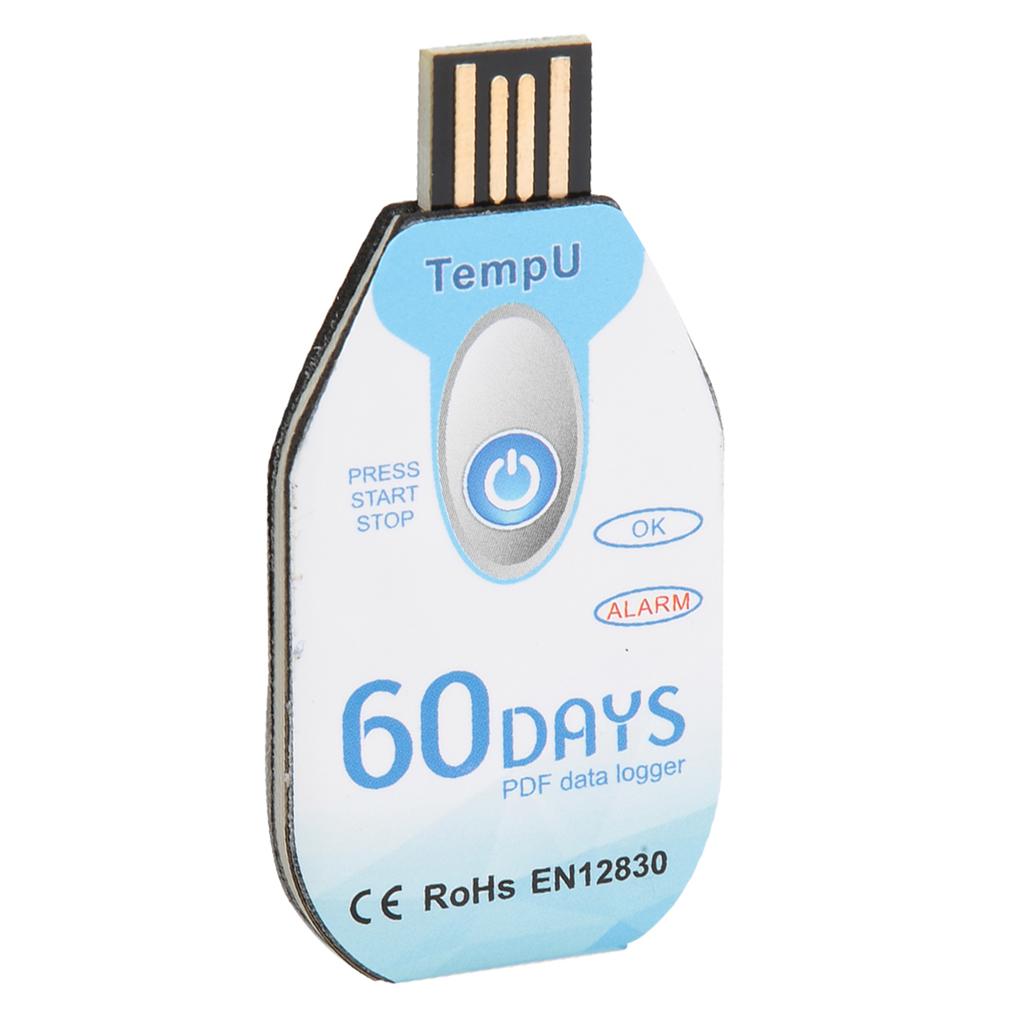 Temperature Data Logger Single Use PDF Report USB Port 10000 Points