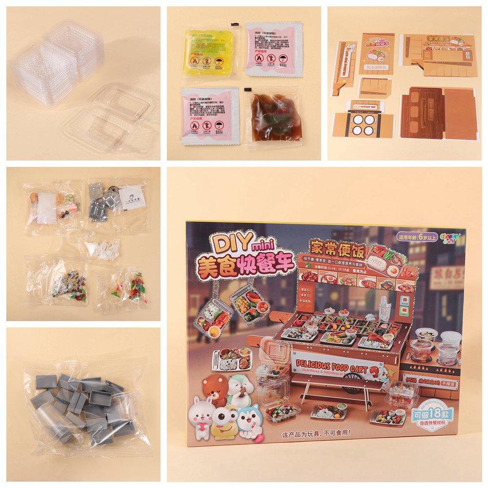 3D Mini Fast Food Model Toy Creative Cooking Interactive Toys  Doll House Kitchen