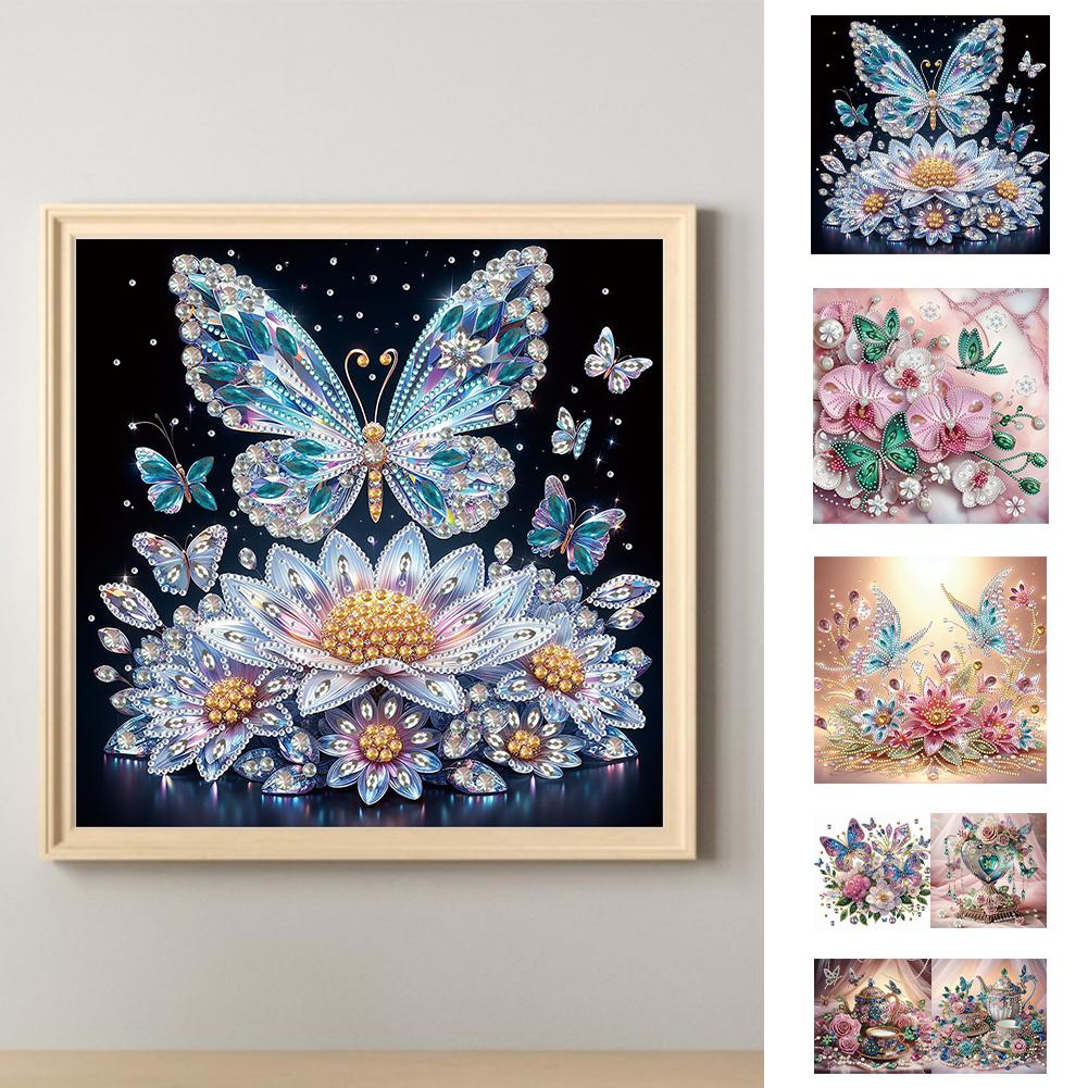 5D DIY Partial Special Shaped Drill Diamond Painting Kit Butterfly Decoration