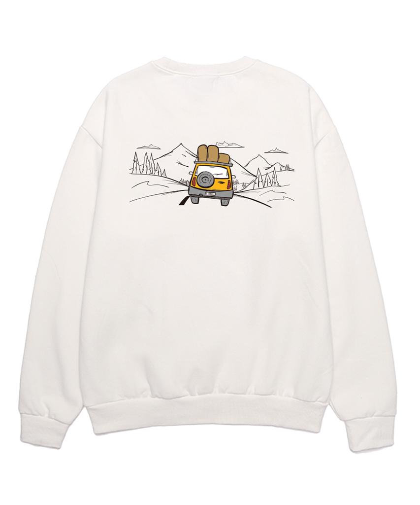 VANNWORKS Retro Camping Oversized Sweatshirt (Vls0015) White (Type A)
