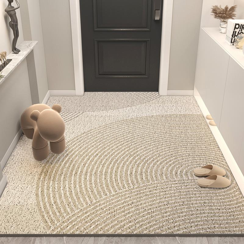 Wave Point Non-slip PVC Retro Entrance Doormat Floor Mats Silk Loop for Entryway Porch Hallway Home Decor Dust Removal Carpet
