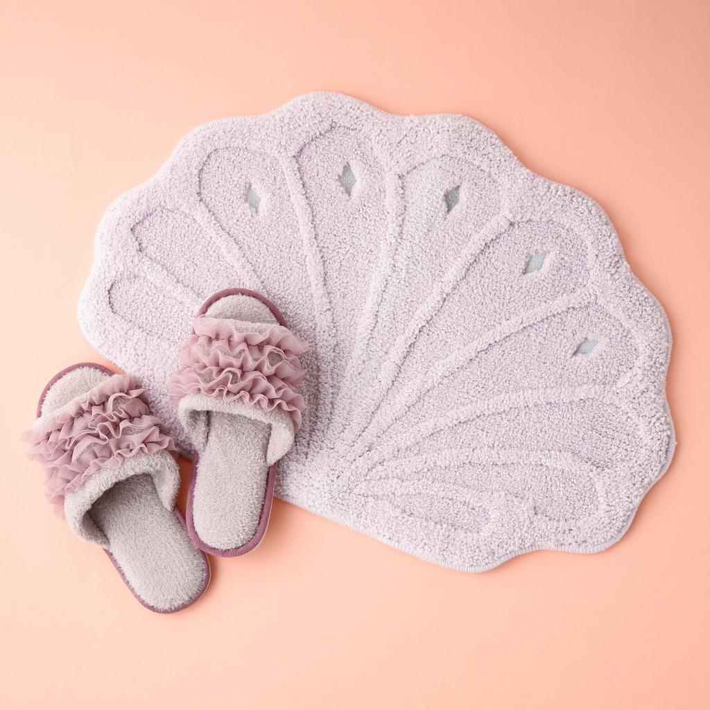 Francfranc Moist Knit Frill Room Pink Shoes,