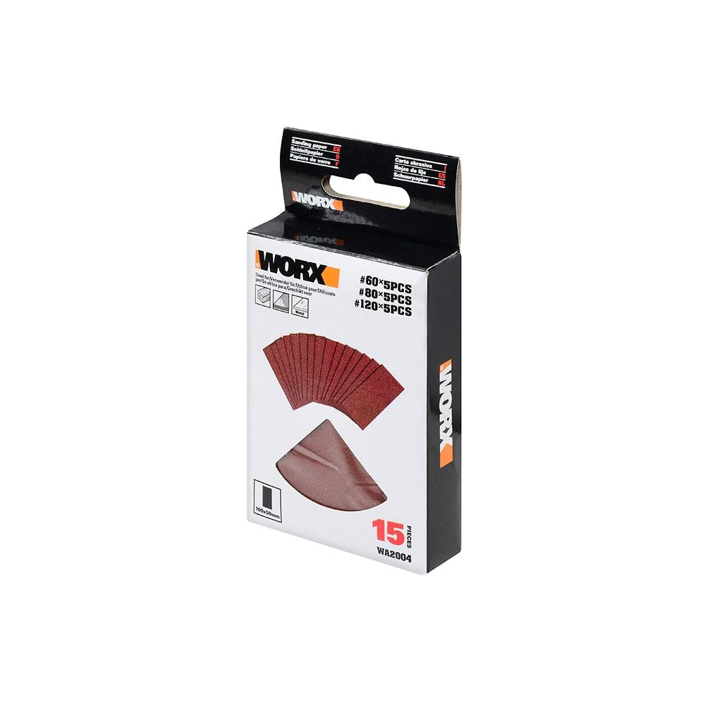 Works Sanding Paper 15PCS Square  Mini  WA2004