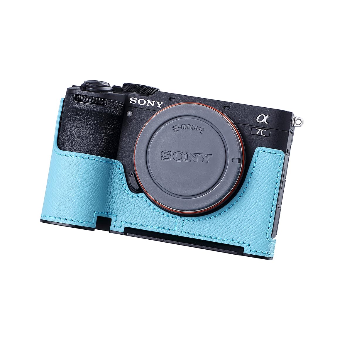 

SIUTATDSH Camera Half Case for Sony A7C2, A7C M2, and a7cii, Vintage Metal and Genuine Leather Instant Camera Protective Case, Stylish, Portable, and
