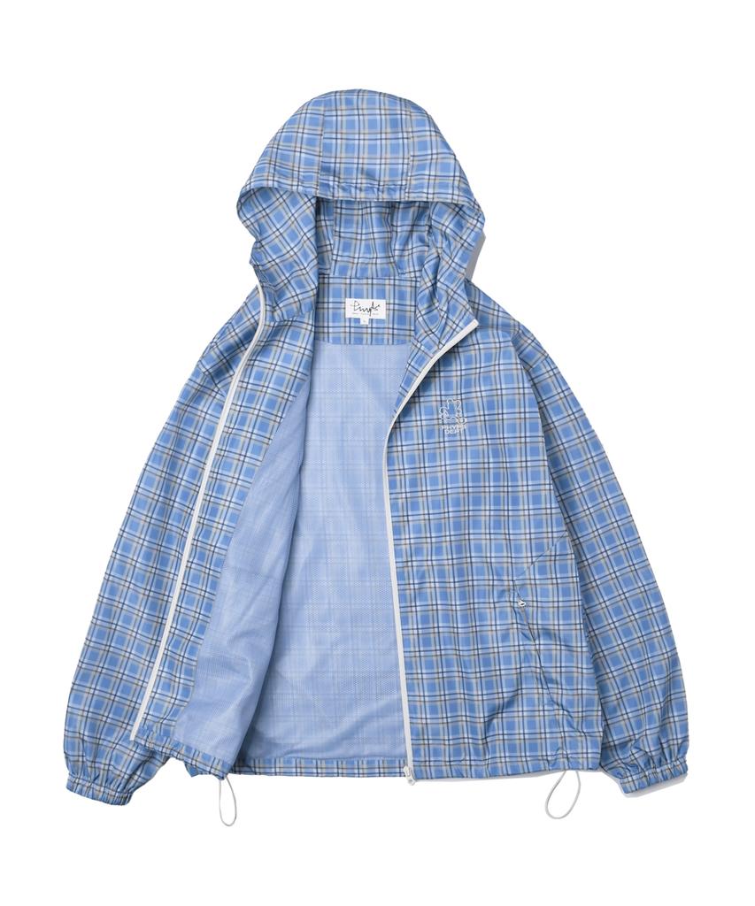 Physisches Fach Bär Schlüsselanhänger Check Windjacke_Blau