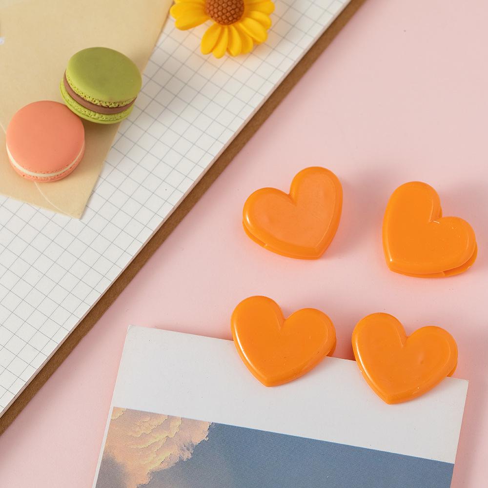 Japanische Niedliche Rosa Herzförmige Dekorative Klammern für Fotos und Dokumente