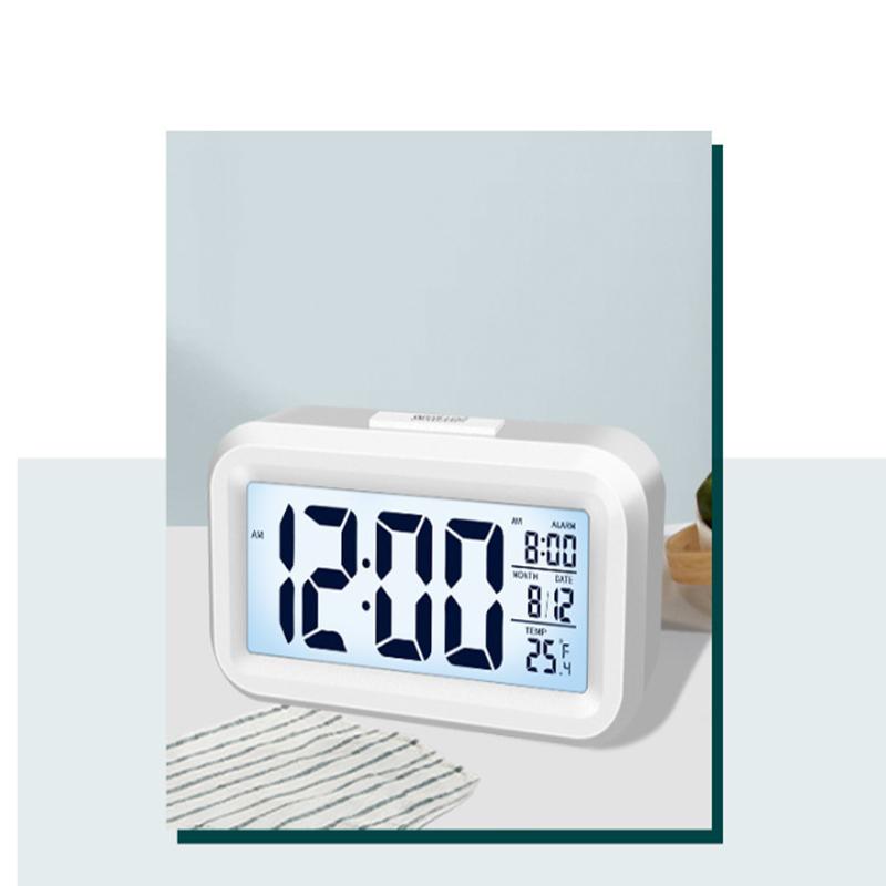 2-in-1 Intelligent Alarm Clock with Intelligent Night Touch-sensing Light for Wake-up Reminder Small Digital Display Alarm Clock