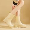 Women's Mid-calf Rain Boots Outdoor Fashionable Non-slip And Comfortable Can Be Added With Cotton To Keep Warm In Autumn Winter